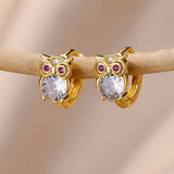 Boucles d'oreilles créoles Animaux en cristal