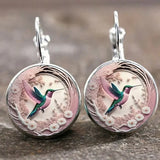 Collier Pendentif en Dôme de Verre Colibri