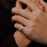 Bague en Acier Inoxydable avec Empreinte de Patte Artisanale