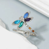 Bague Ajustable Libellule Vintage