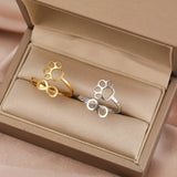 Bague Pattes Infini Ajustable – Acier Inoxydable