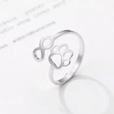 Bague Pattes Infini Ajustable – Acier Inoxydable