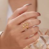 Bague Pattes Infini Ajustable – Acier Inoxydable