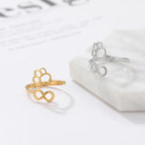 Bague Pattes Infini Ajustable – Acier Inoxydable