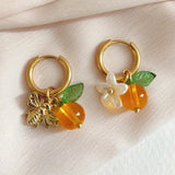 Boucles d'oreilles créoles en fleur d'oranger