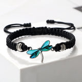 Bracelet Tissé à la Main "Rêves de Libellule"