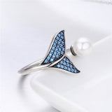 Bague en Perle Queue de Baleine Océan