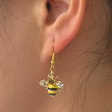 Boucles d'oreilles Cristal Abeille & Rayons de Miel
