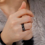 Bague en Acier Inoxydable avec Empreinte de Patte Artisanale