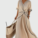 Helena | Robe maxi avec drapés