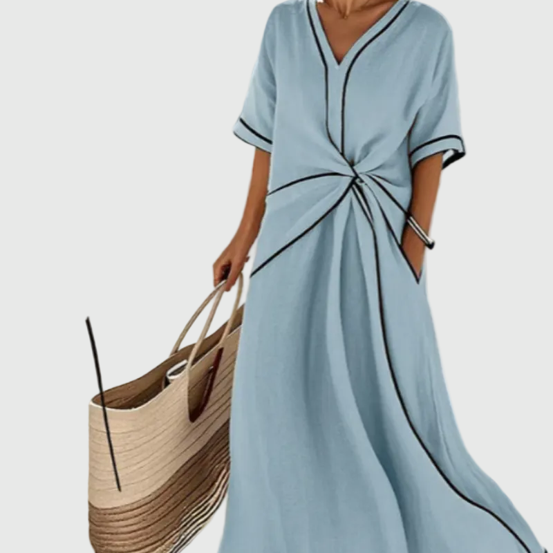 Helena | Robe maxi avec drapés