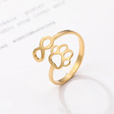Bague Pattes Infini Ajustable – Acier Inoxydable