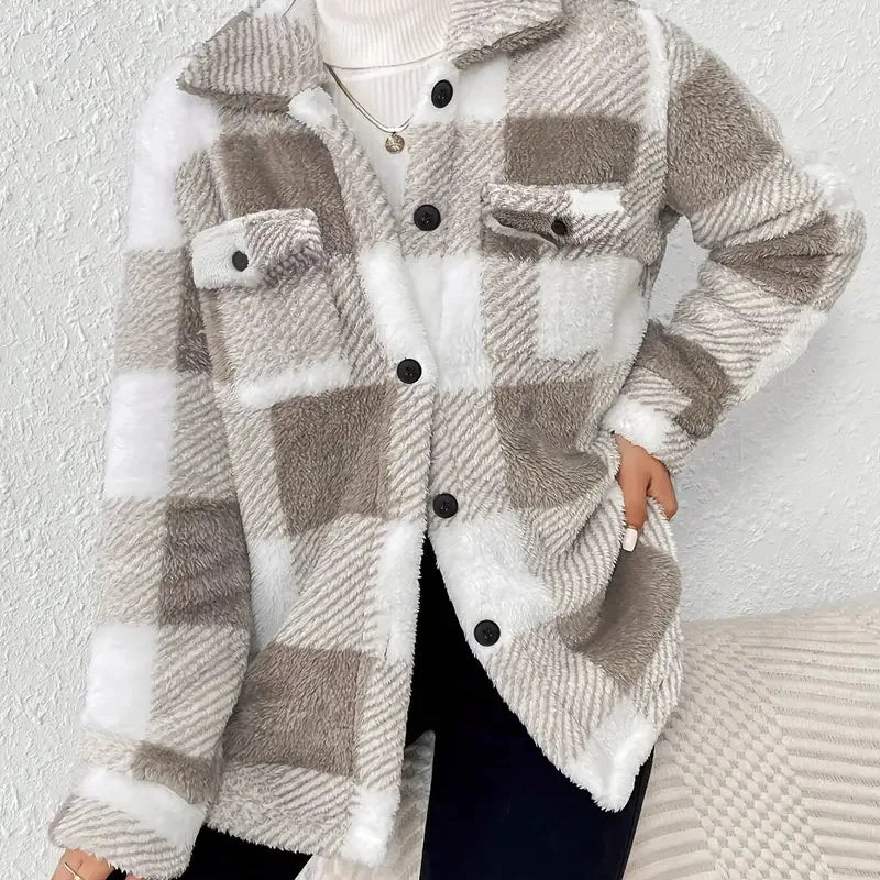 Martin | Veste en Fleece à Carreaux Élégante