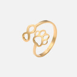 Bague Pattes Infini Ajustable – Acier Inoxydable