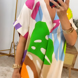 Rianna - Robe avec Motif Abstrait