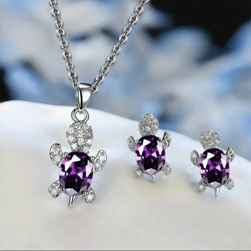Collier de Tortue de Mer Magnifique avec Boucles d'Oreilles Bonus – Offre Limitée