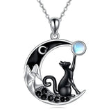 Pendentif en Cristal de Chat Noir