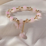 Bracelet Élastique Perlé Belle Papillon