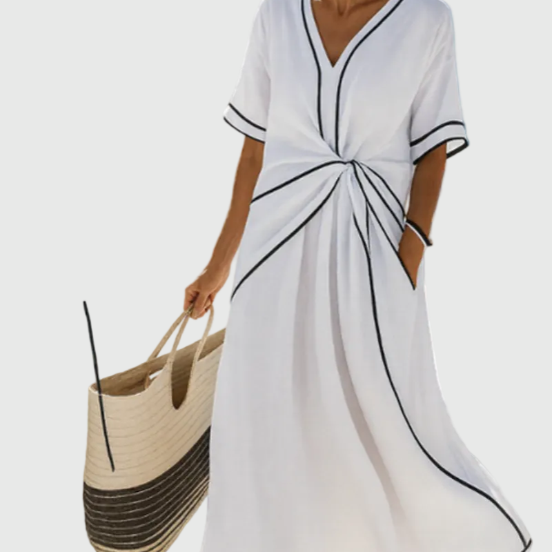 Helena | Robe maxi avec drapés