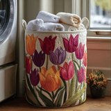 Gaëlle™ | Panier rembourré avec des tulipes en fleurs