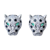 Boucles d'oreilles en cristal léopard coloré