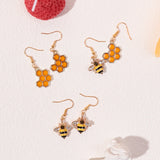 Boucles d'oreilles Cristal Abeille & Rayons de Miel