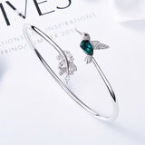 Bague Colibri Ajustable avec Diamant en Strass