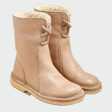 Bottes en cuir imperméables pour hommes avec doublure en laine