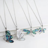 Collier Pendentif Papillon en Coquillage Naturel