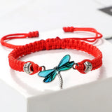 Bracelet Tissé à la Main "Rêves de Libellule"