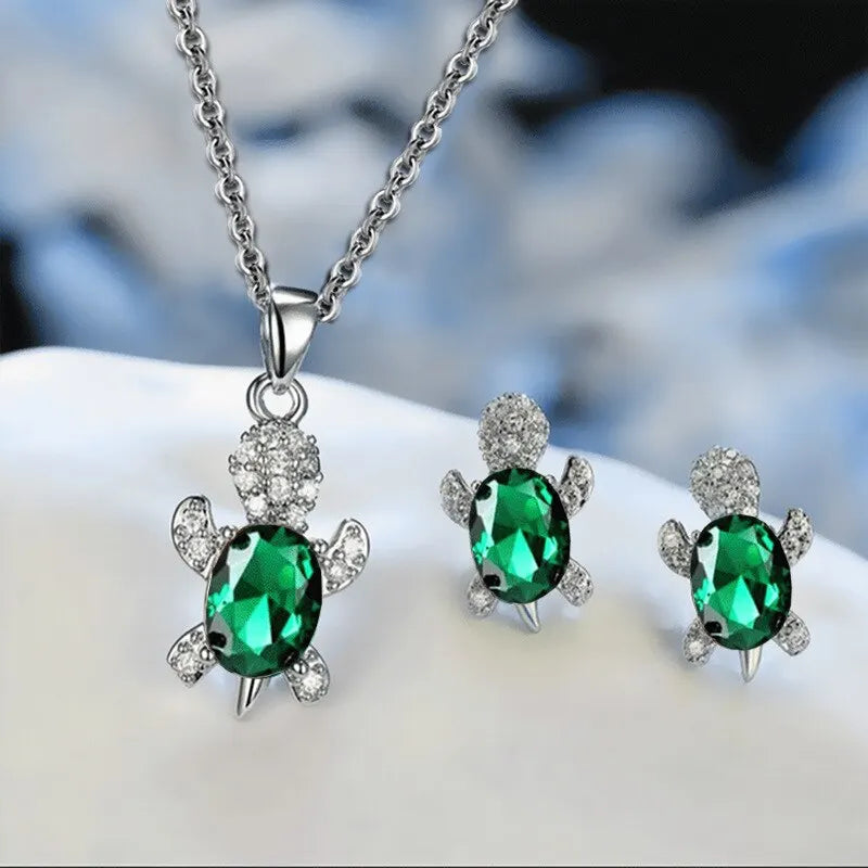 Collier de Tortue de Mer Magnifique avec Boucles d'Oreilles Bonus – Offre Limitée