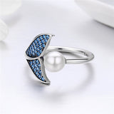 Bague en Perle Queue de Baleine Océan