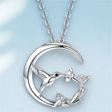 Pendentif en Argent Vintage "Oiseau de Lune"