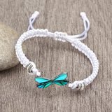 Bracelet Tissé à la Main "Rêves de Libellule"