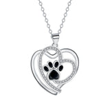 Collier Clavicule avec Imprimé de Patte Mignon