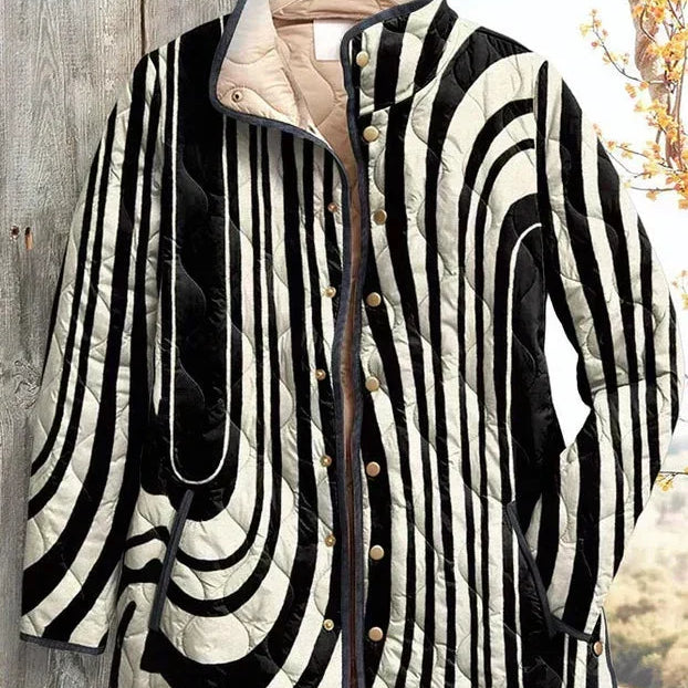 Hanne™ | Veste matelassée à motif zèbre