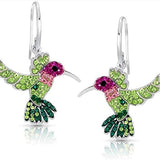 Boucles d'Oreilles Étincelantes en Colibri