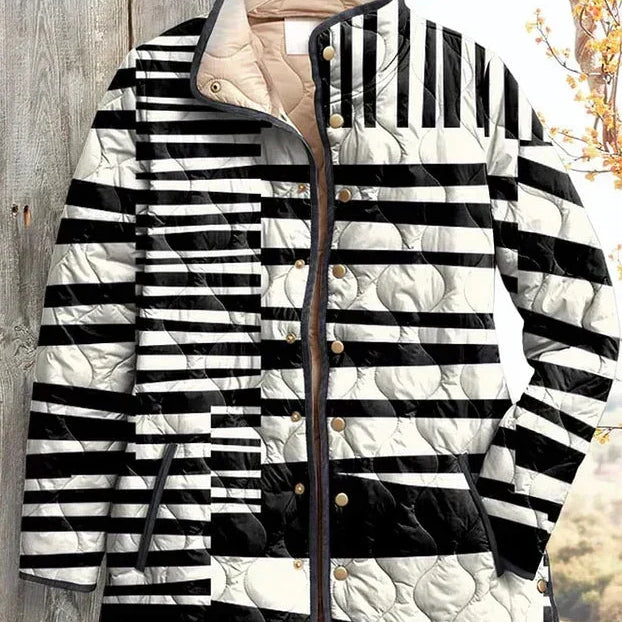 Ulla™ | Veste matelassée en mélange de rayures