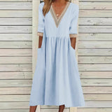 LIVIA | ROBE EN DENTELLE MI-LONGUE