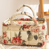 ROSERIDGE | PANIER DE RANGEMENT QUILTÉ EN ROSE VINTAGE