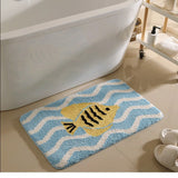 FINNYWAVE | Tapis de bain en forme de poisson mignon antidérapant