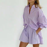 Viola - Ensemble avec Boutonnage et Shorts Aérés