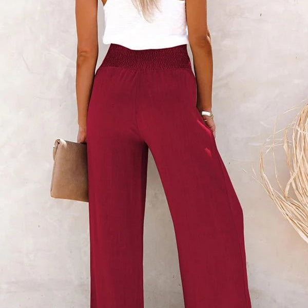 Riana - Pantalon ample taille haute