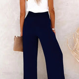 Riana - Pantalon ample taille haute