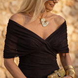 Robe maxi élégante pour fête avec décolleté en cœur