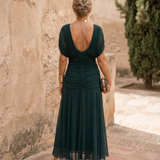 Robe maxi élégante pour fête avec décolleté en cœur
