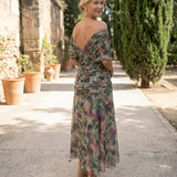 Robe maxi élégante pour fête avec décolleté en cœur