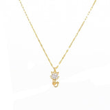 Collier de chat plaqué or avec zircon
