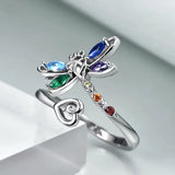 Bague Ajustable Libellule Vintage