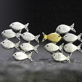 Boucles d'oreilles en argent et or vintage